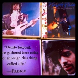 🔥PRINCE Purple Rain ceramic tile coaster set 🔥